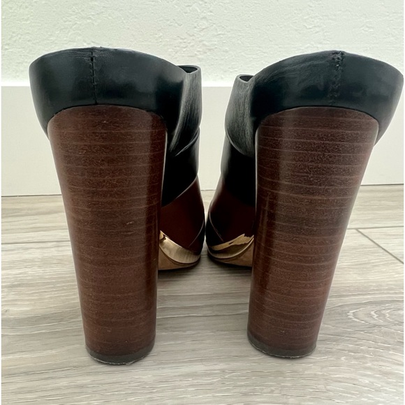 🛍️ Rebecca Minkoff Black/Brown Leather Rae Mules Multiple colors - Picture 8 of 9